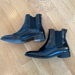 New COS black leather chelsea boots - size EU 40 / US 9